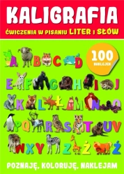 Kaligrafia ćwiczenia w pisaniu z naklejkami - praca zbiorowa