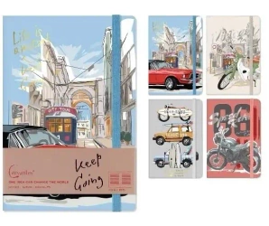 Notatnik A5/96K linia na gumkę MIX - Cervantes