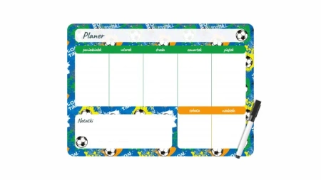 Planer magnetyczny 35x25 tygodniowy z nadrukiem football - BIURFOL