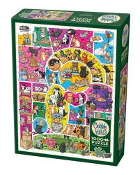 Puzzle 1000 Śmieszne koty 112235 - Cobble Hill