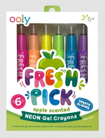 Kredki Żelowe Neonowe Pachnące 6szt - Kolorowe Baloniki