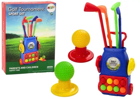 Zestaw do mini - golfa 4 kije piłeczki - Leantoys