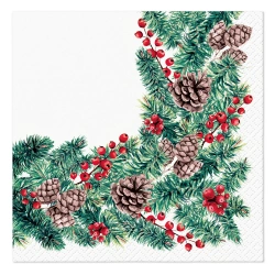 Serwetki świąteczne Winter Branches 33x33 cm (20 sztuk)