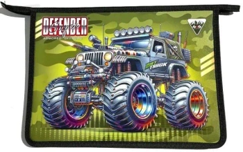 Teczka-torba A4+ zapinana na zamek Monster Truck - Fresh