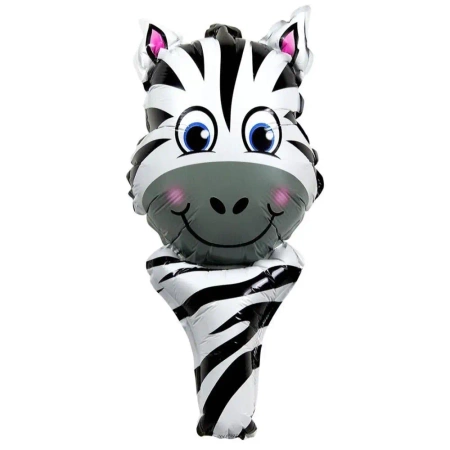 Balon foliowy zwierzątko z uchwytem zebra - Arpex