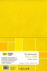 Filc dekoracyjny żółty 10szt HAPPY COLOR - GDD