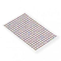 Kryształki samoprzylepne srebrne 6mm - Polsirhurt