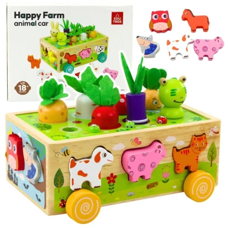 Sorter Wesoła farma drewniany magnetyczny - Leantoys
