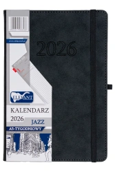 Kalendarz 2026 A5 tygodniowy Jazz grafitowy - praca zbiorowa