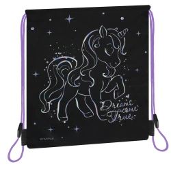 Worek na buty Unicorn czarny - STARPAK