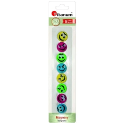 Magnesy do tablic emotikony mix - Titanum