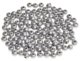 Koraliki drewniane do nawlekania srebrne 8mm 120sz - Brewis
