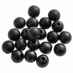 Koraliki drewniane matowa czerń 20szt. - dp Craft