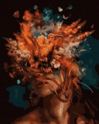 Malowanie po numerach - Maska kwiatowa 40x50cm - Twoje Hobby