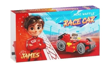 Mini Waffle 50el Cars: Red Race Car - Marioinex