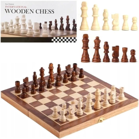 Szachy drewniane - Trifox
