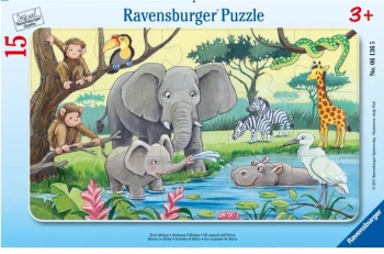 Puzzle 15 Afrykańskie zwierzęta - Ravensburger