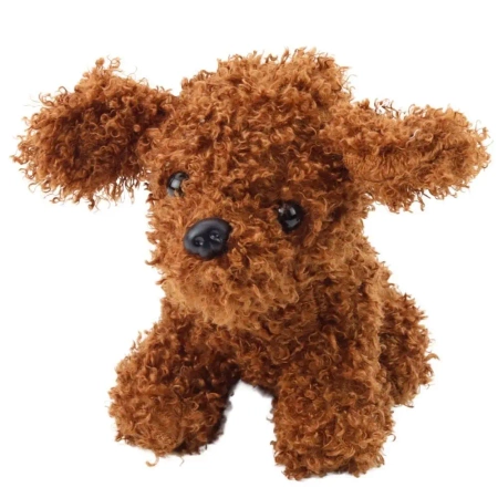 Pudel miniaturowy pluszowy brązowy 20cm - Leantoys