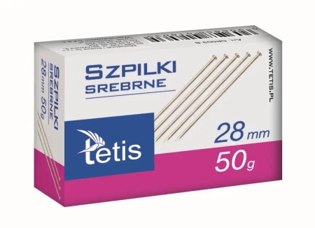 Paczka Szpilki 28 mm 50g 10 sztuk - Tetis