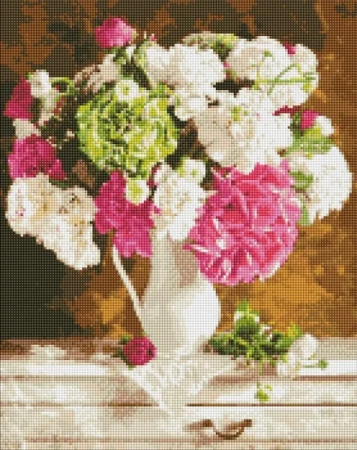 Diamentowa mozaika - Czułość w bukiecie 40x50cm - Ideyka