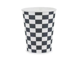 Kubeczki Szachownica, 220 ml 6szt - PartyDeco