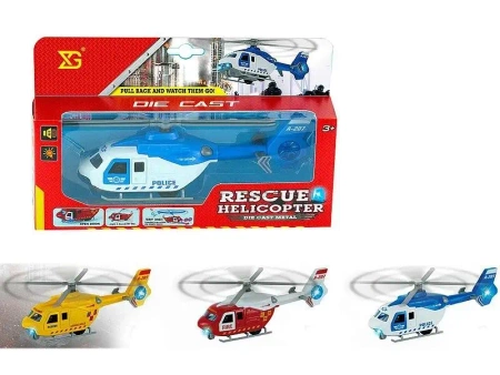 Helikopter śmigłowiec metalowy światło dźwięk MIX - ADAR