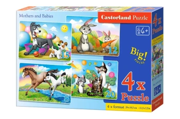 Puzzle 4w1 (8,12,15,20) maxi Mama i dzieci B-041053 - CASTOR