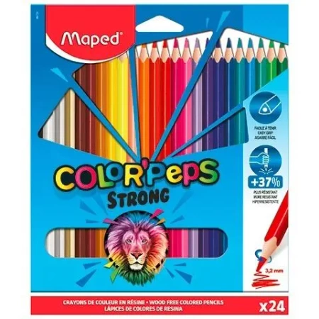 Kredki Colorpeps Strong trójkątne 24 kolory - Maped