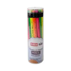 Ołówek Fluo jumbo z gumką (24szt) EASY - Easy Stationery