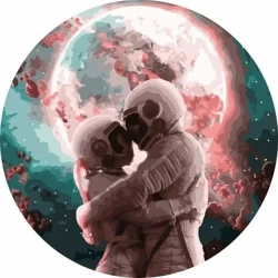 Malowanie po numerach okrągłe - Kosmos 40cm - Twoje Hobby