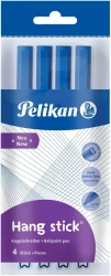 Długopis Pelikan Hang Stick niebieski 4 sztuki