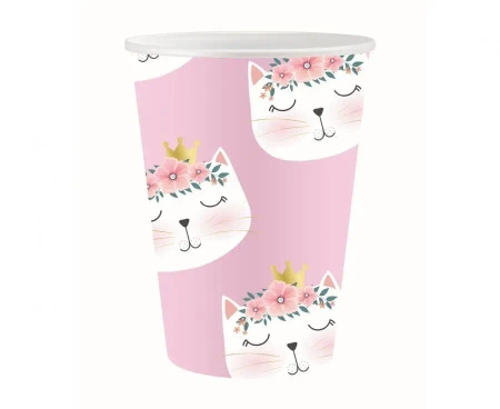 Kubeczki papierowe Kotek 250 ml 6szt - Godan