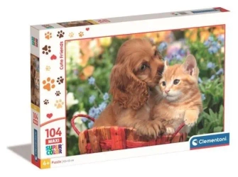 Puzzle 104 Maxi Super Kolor Cute Friends - Clementoni