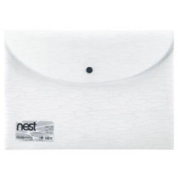 Teczka A4 kopertowa zamykana biała - Foldermate