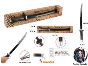 Miecz samurajski Czarny - Leantoys