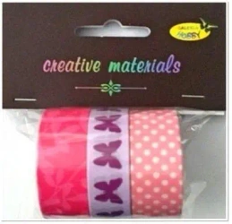 Taśmy samoprzylepne różowe 12-18mm 3szt - Galeria Hobby