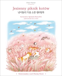 Jesienny piknik kotów. Kolorowanka z serii Kwiaty - Cheon Seonjin