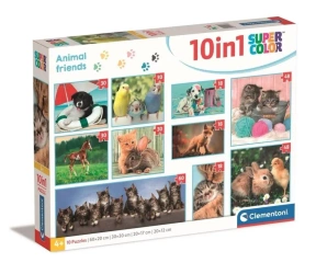 Puzzle 10w1 Super Kolor Animal Friends - Clementoni