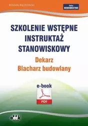 eBook Szkolenie wstępne Instruktaż stanowiskowy Dekarz. Blacharz - Bogdan Rączkowski