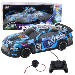 Autko Sportowe R/C niebieskie - Leantoys