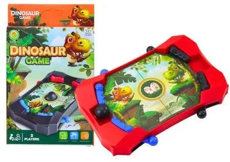 Mini gra zręcznościowa dinozaur piłka czerwona - Leantoys