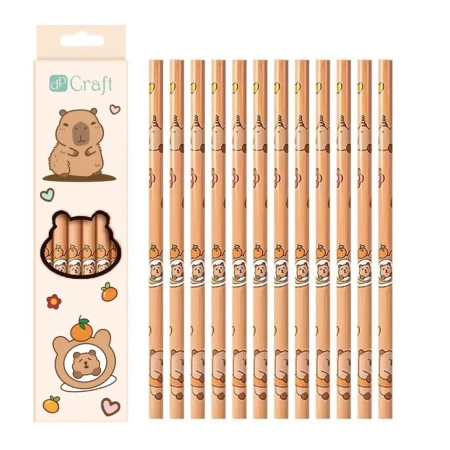 Zestaw ołówków HB Kapibara 12szt - Dalprint dpCraft
