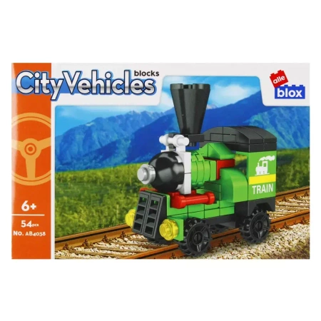 Klocki konstrukcyjne Alleblox City 54el 19x7x5 Lokom Pu