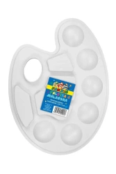 Paletka malarska 17x23cm 10 wgłębień biała - Titanum