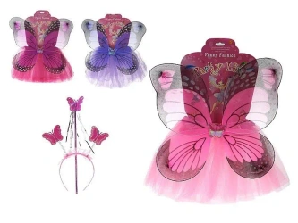 Skrzydełka motylka ze spódniczką i akcesoriami MIX - ADAR