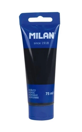 Farba akrylowa w tubce 75ml odrzutowa czerń MILAN