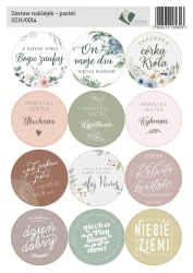 Zestaw naklejek - pastel - Szaron