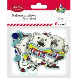 Naklejki piankowe 3D Boże Narodzenie 12szt - Titanum