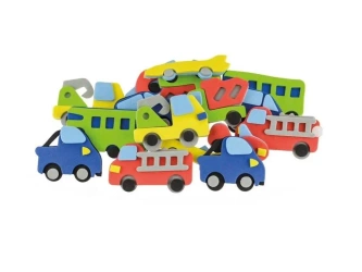 Naklejki z pianki auta 16szt - Brewis