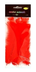 Piórka miękkie czerwone 15szt - Galeria Hobby